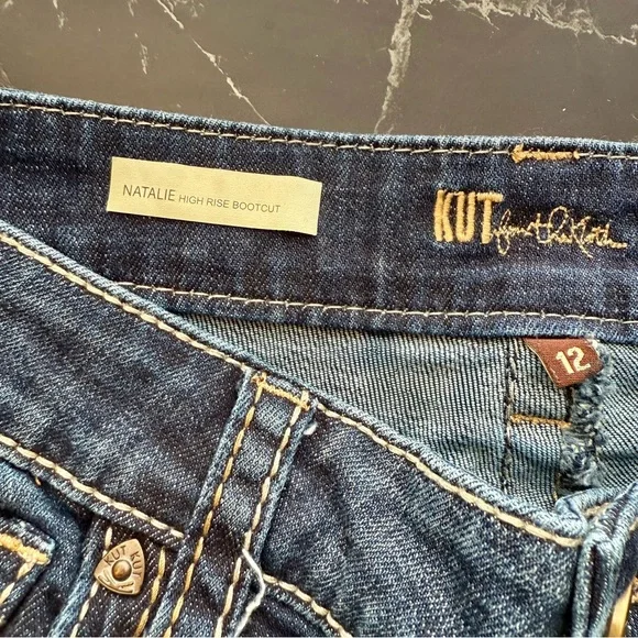 Kut from the Kloth Natalie High Rise Bootcut Dark Indigo Jeans - Picture 9 of 9